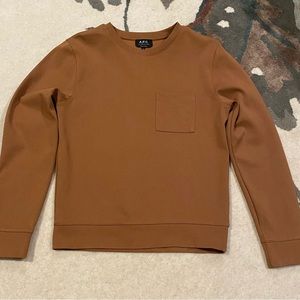 APC Long sleeve Round neck Brown Sweatshirt
